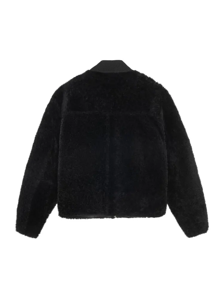 Бомбер Stussy Shearling Reversible Bomber — изображение 2 из 4, черный