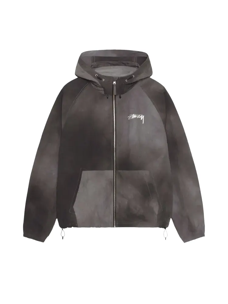 Худи Stussy Beach Shell Wave Dye Zip 'Black' — изображение 1 из 2, черный