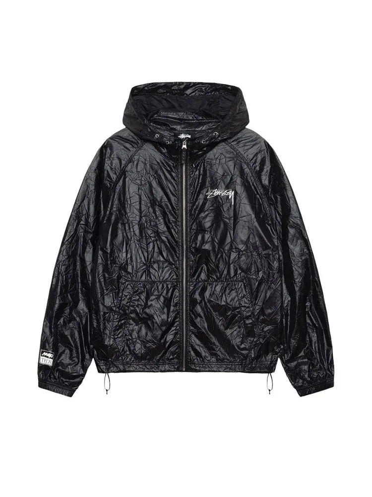 Куртка Stussy Beach Wrinkled Nylon Shell — изображение 1 из 2, черный