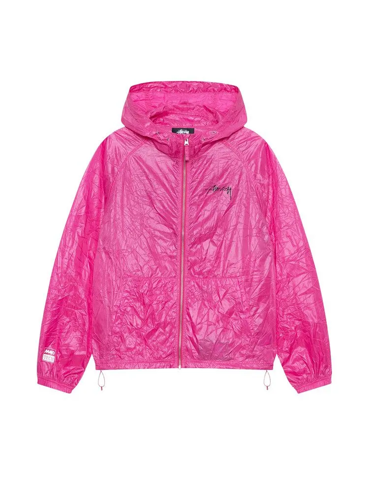 Куртка Stussy Beach Wrinkled Nylon Shell — изображение 1 из 2, маджента