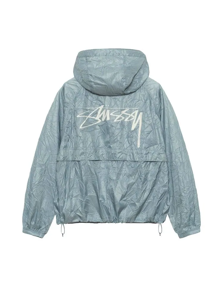 Куртка Stussy Beach Wrinkled Nylon Shell — изображение 2 из 2, серый