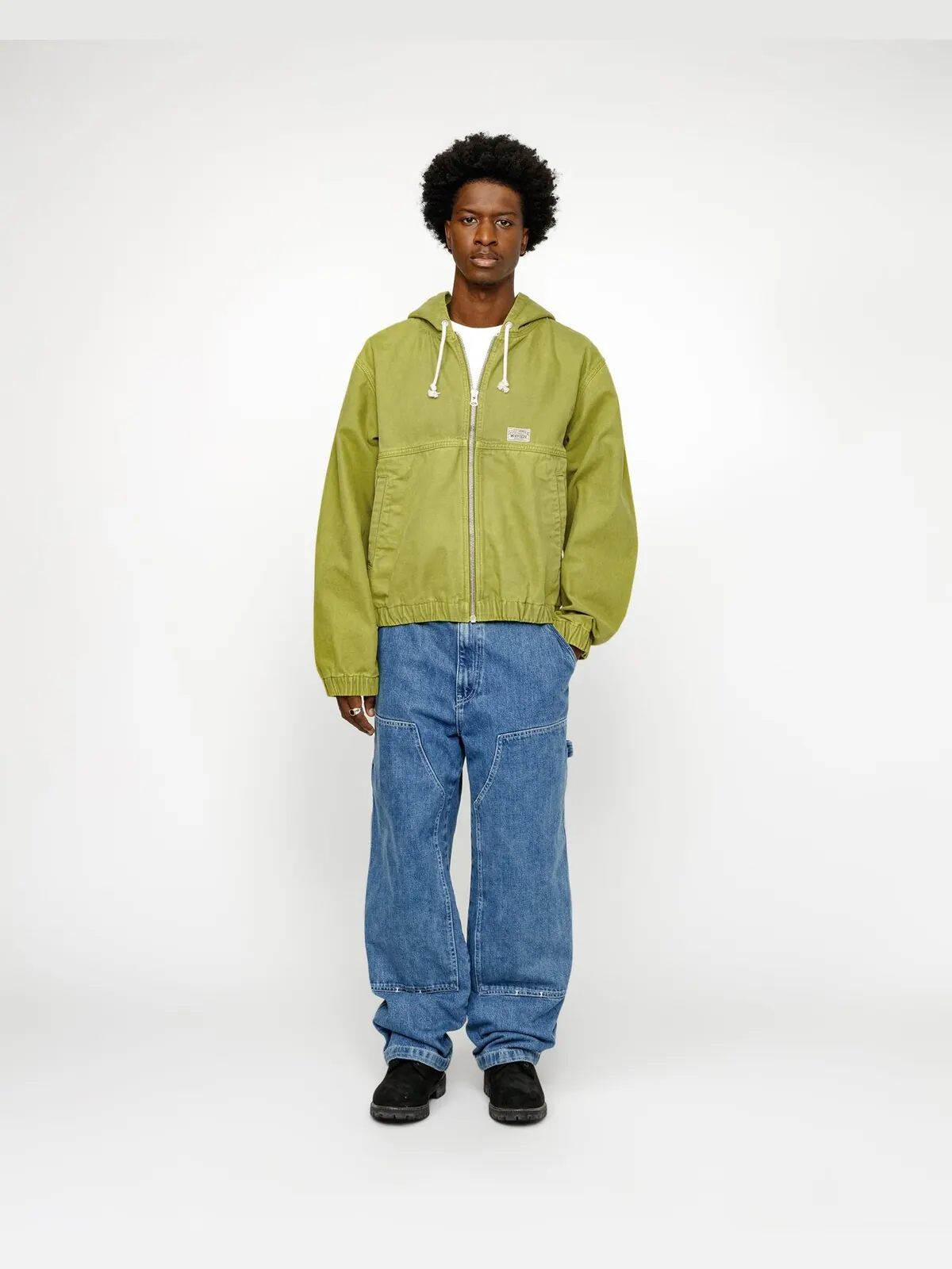 Ветровка Stussy Work Unisex — изображение 3 из 7, зеленый