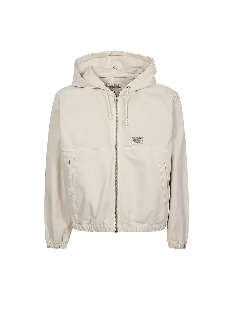Рабочая куртка Stussy из парусины без подкладки, цвет 'Vintage Natural' — изображение 1 из 2