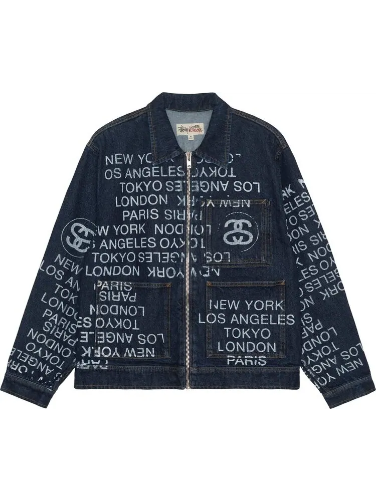 Куртка Stussy City Link Denim Zip Work 'One Wash'