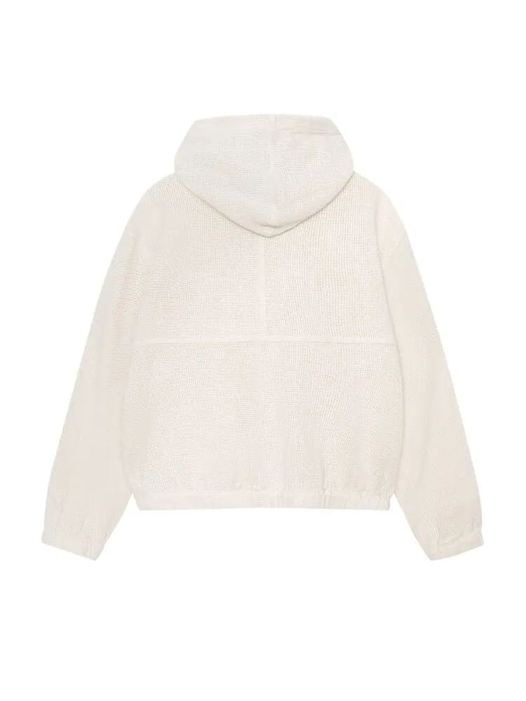 Худи Stussy Mesh Zip Hoodie — изображение 2 из 2, бежевый