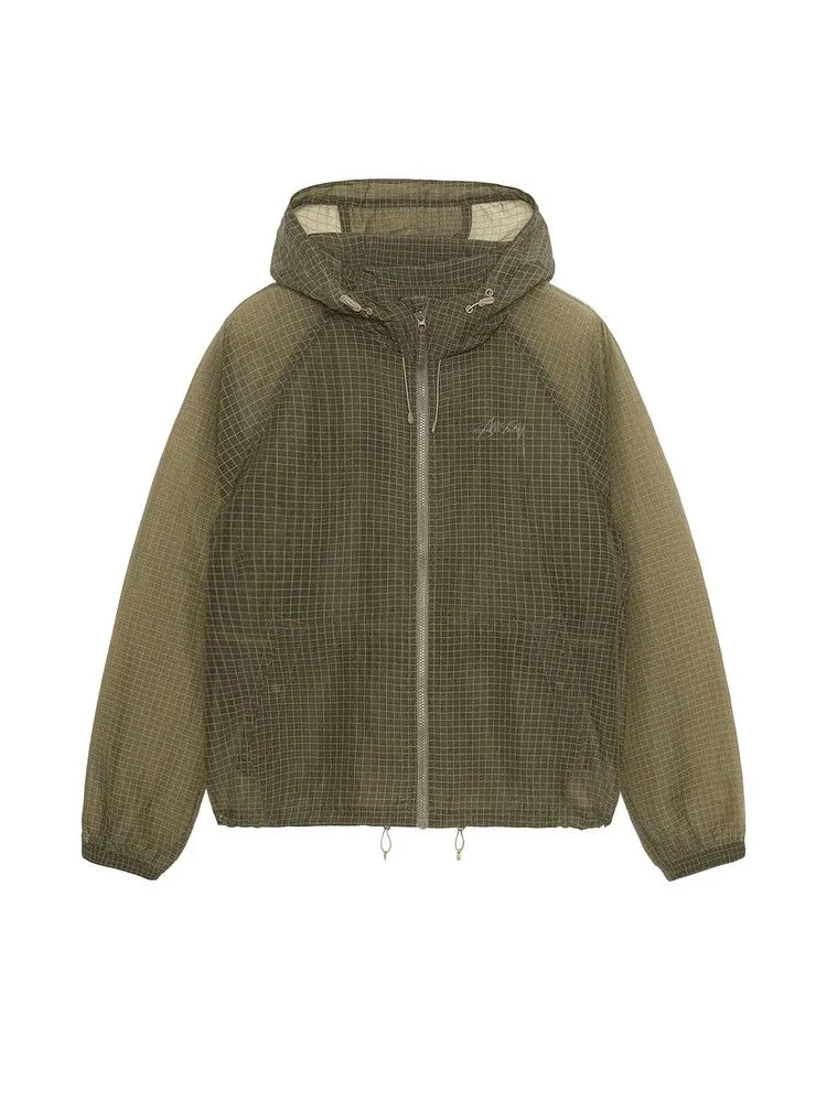 Куртка Stussy Transparent Ripstop Beach Shell — изображение 1 из 2, оливковый