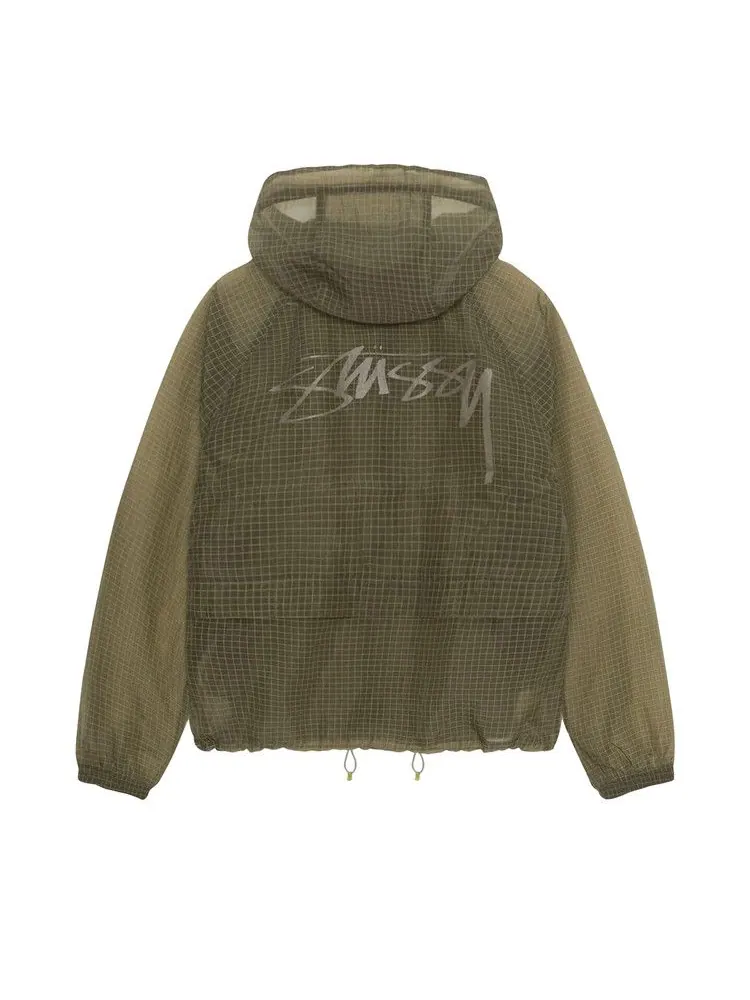 Куртка Stussy Transparent Ripstop Beach Shell — изображение 2 из 2, оливковый