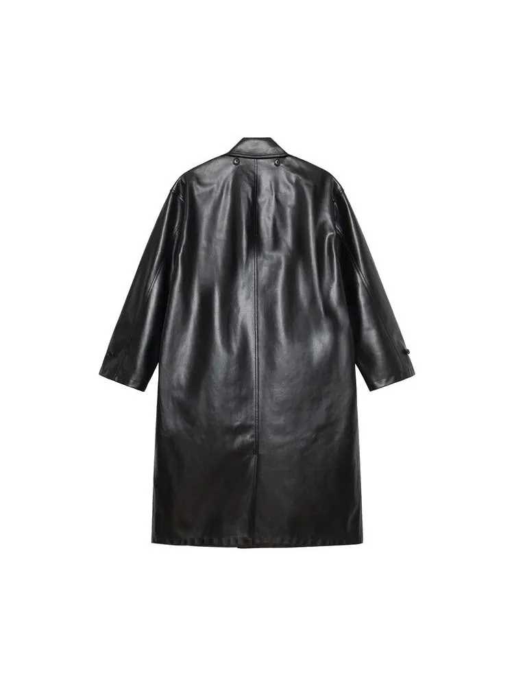 Пальто Stussy Double Breasted Trench Coat — изображение 2 из 3, черный
