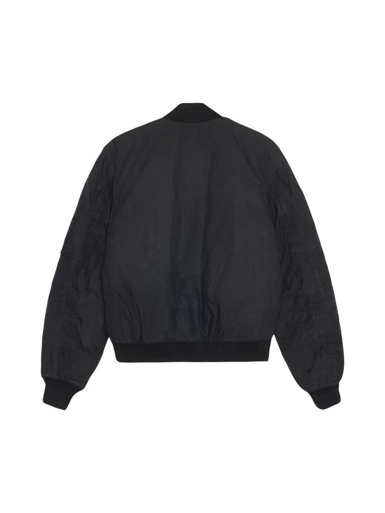 Куртка Stussy Waxed Built Bomber Jacket — изображение 2 из 2, черный