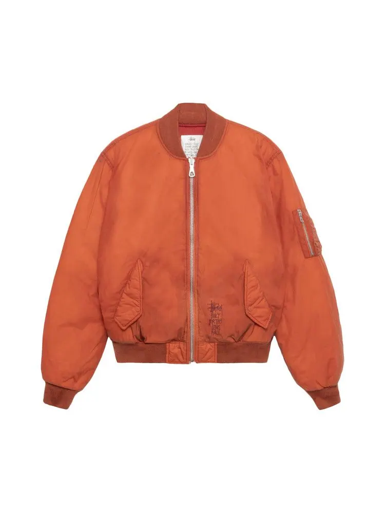 Куртка Stussy Waxed Built Bomber Jacket — изображение 1 из 2, красный