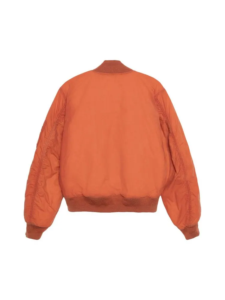 Куртка Stussy Waxed Built Bomber Jacket — изображение 2 из 2, красный