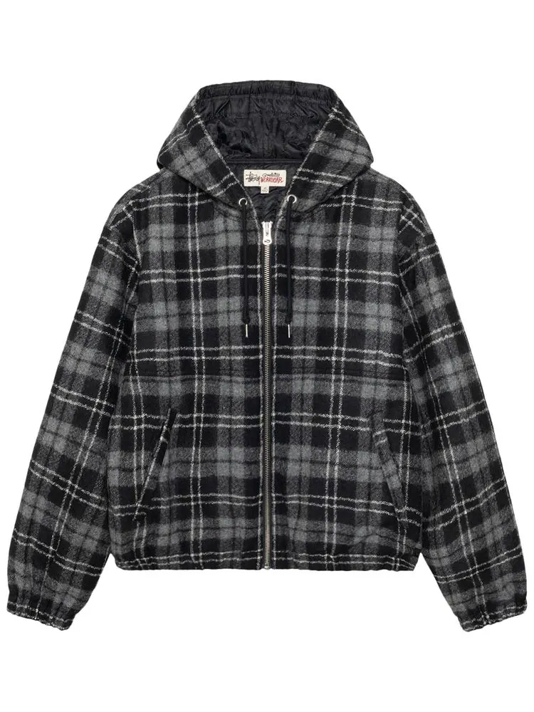 Куртка Stussy Work Jacket Wool Plaid 'Charcoal' — изображение 1 из 2, темно-серый