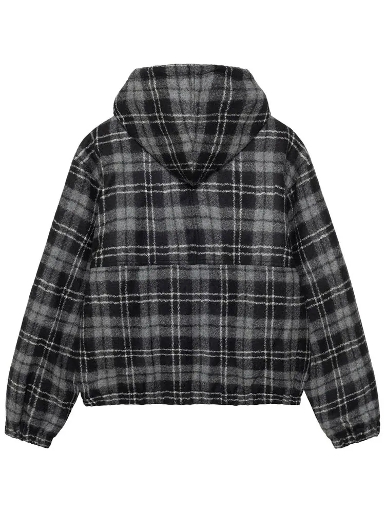 Куртка Stussy Work Jacket Wool Plaid 'Charcoal' — изображение 2 из 2, темно-серый