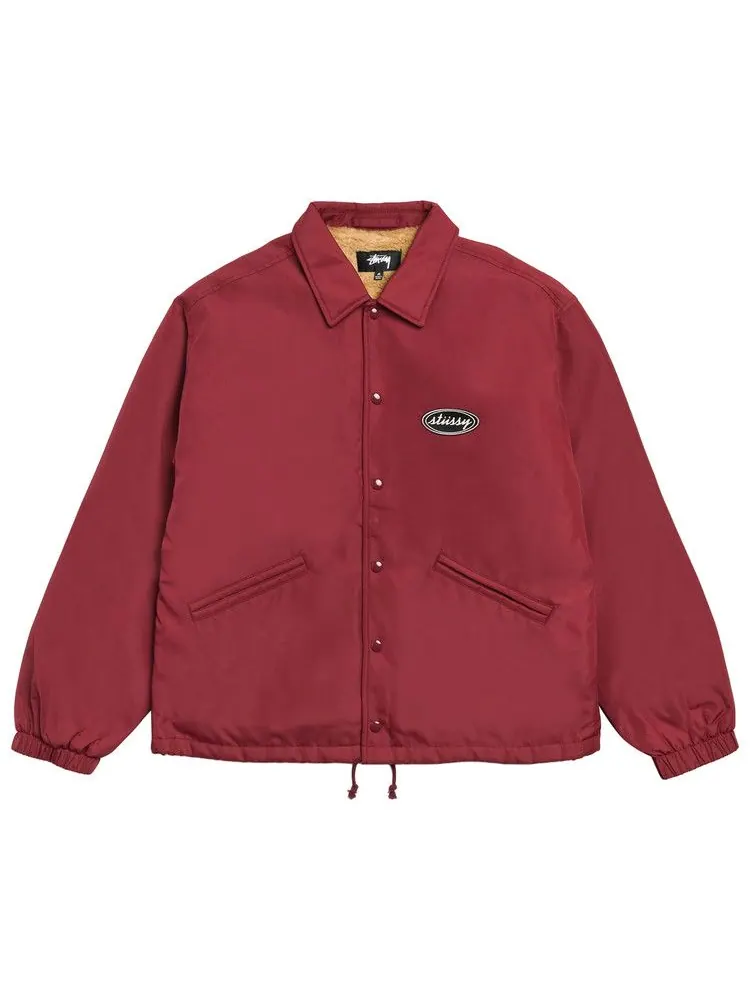 Куртка Stussy Coaches Jacket 'Burgundy' — изображение 1 из 2, красный