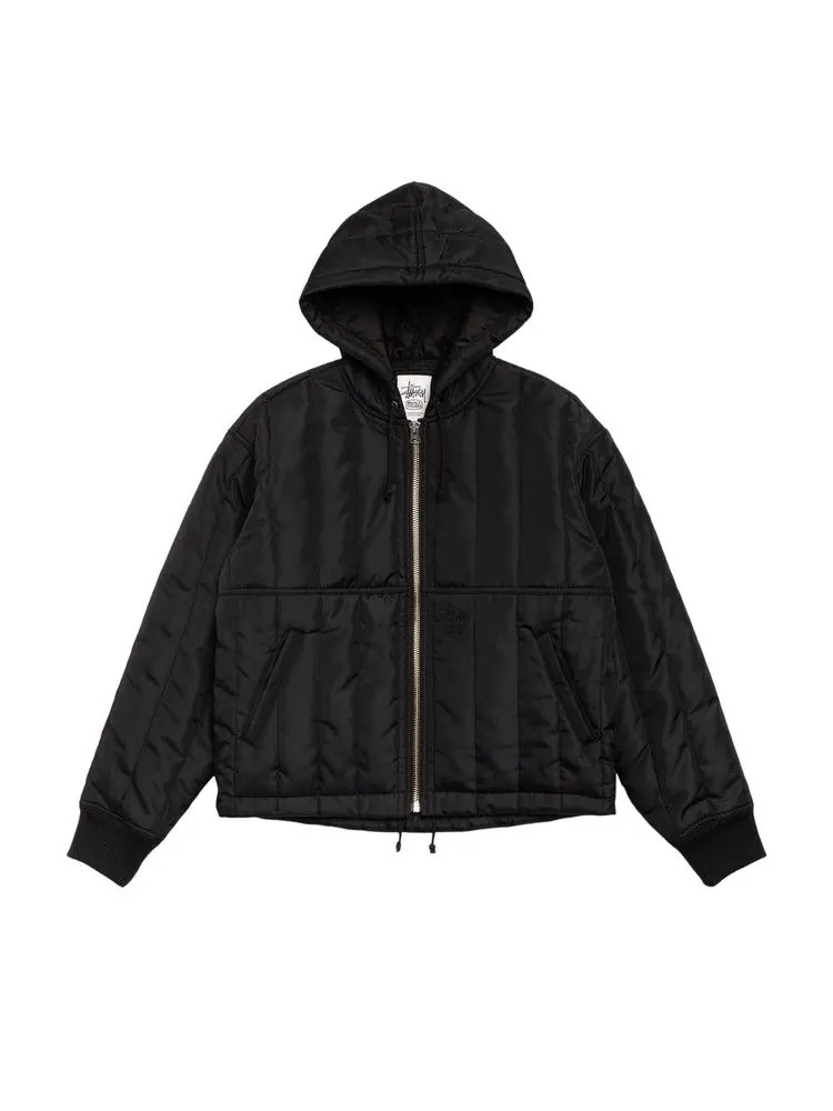Куртка Stussy Quilted Nylon Work Jacket 'Black' — изображение 1 из 2, черный