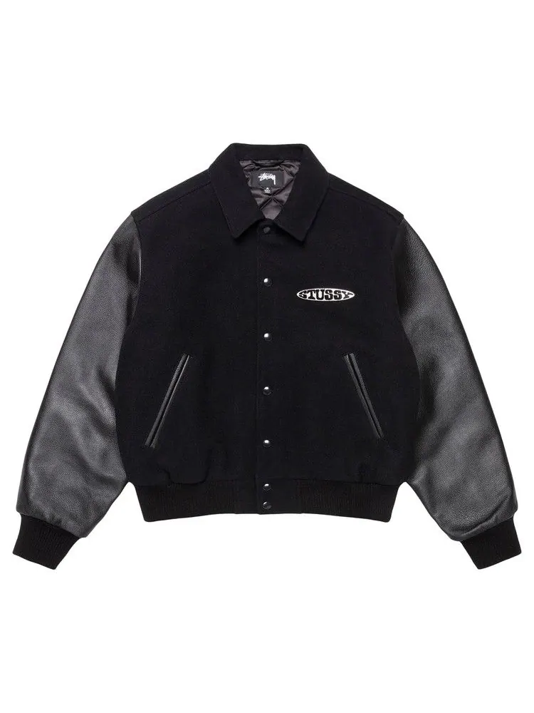 Куртка Stussy Globe Varsity Jacket — изображение 1 из 2, черный