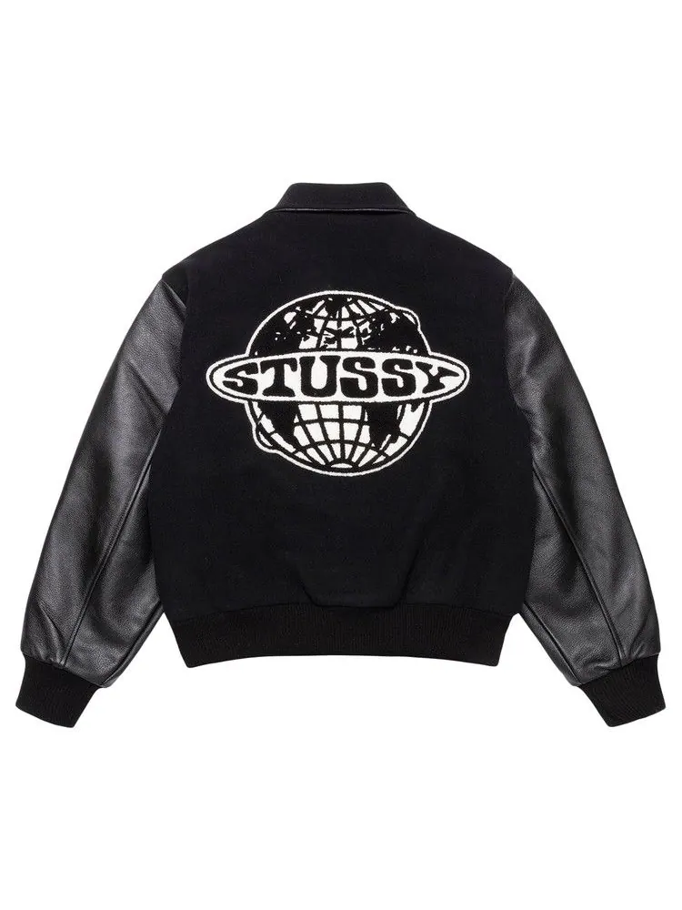 Куртка Stussy Globe Varsity Jacket — изображение 2 из 2, черный