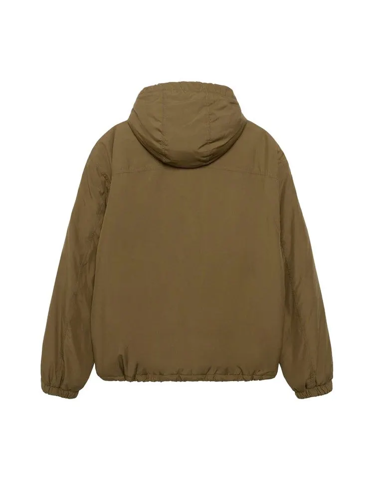Куртка Stussy Insulated Hooded Jacket — изображение 2 из 2, оливковый