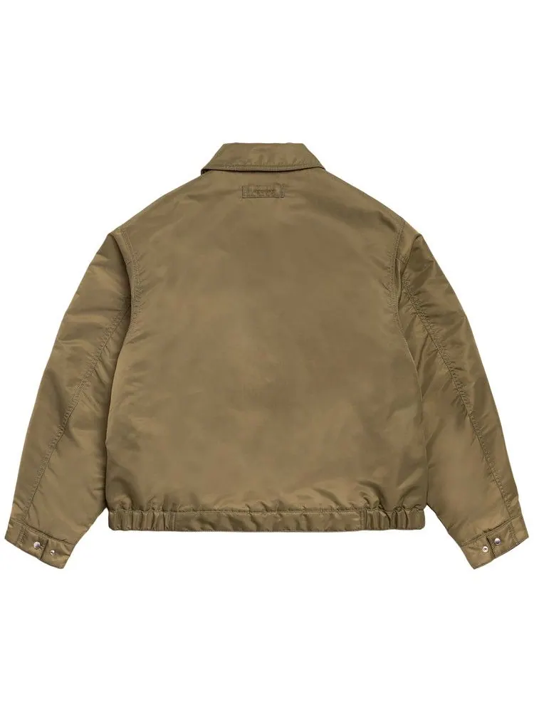 Куртка Stussy Pile Lined Zip Jacket 'Olive' — изображение 2 из 2, зеленый