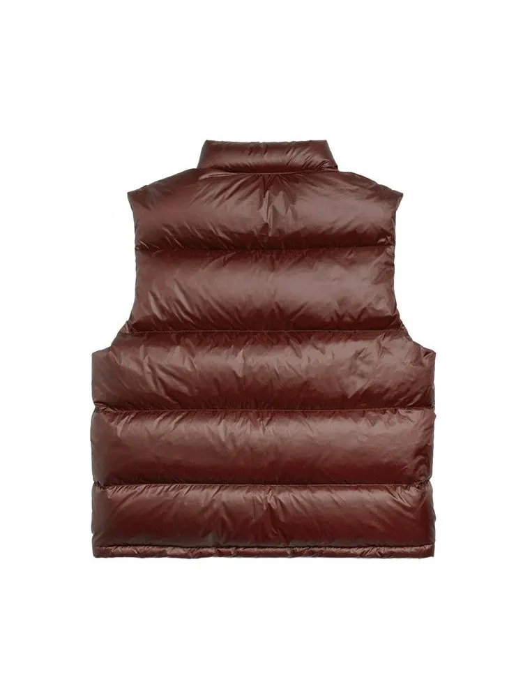 Утепленный жилет Stussy Micro Ripstop Down Vest 'Brown' — изображение 2 из 2, коричневый