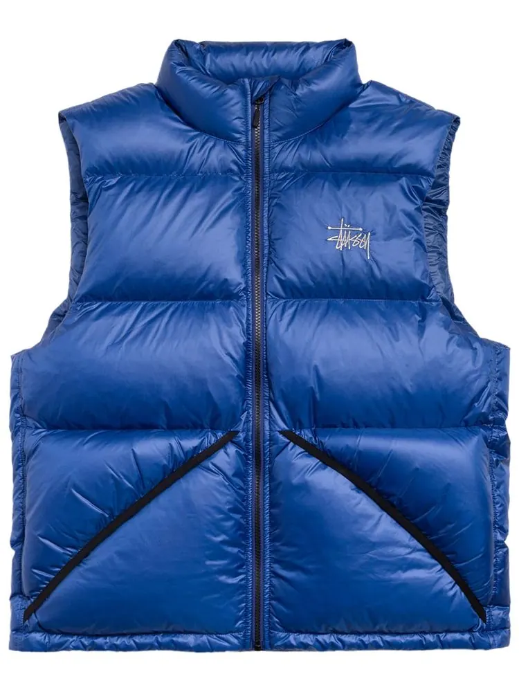 Пуховый жилет Stussy Micro Ripstop — изображение 1 из 2, синий