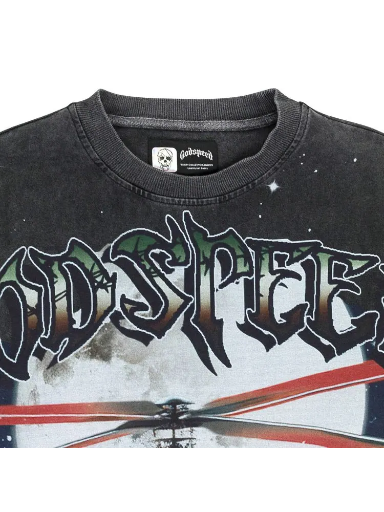 Футболка Godspeed Air Strike Long-Sleeve T-Shirt 'Grey Wash' — изображение 3 из 3, серый