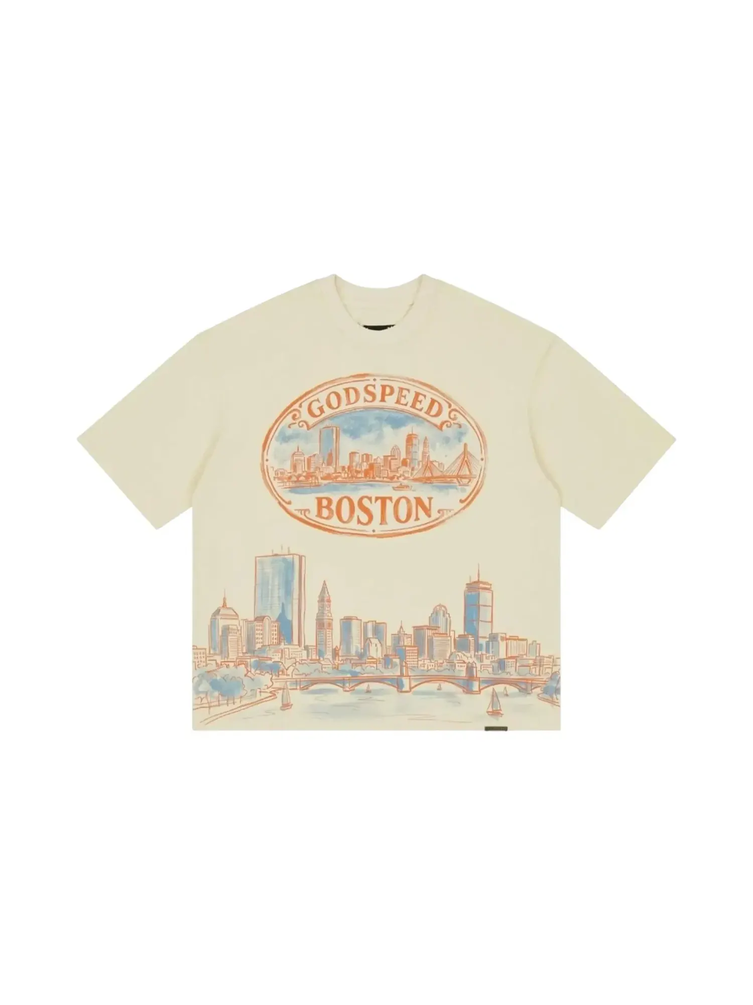 Футболка Godspeed Boston Skyline — изображение 1 из 2, кость