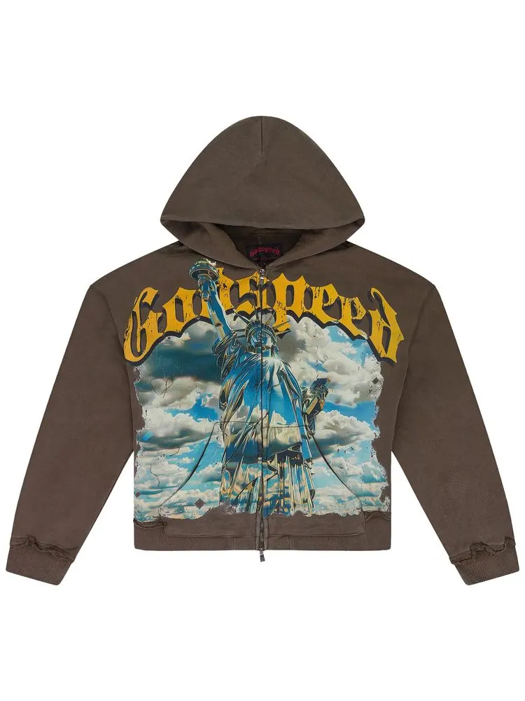 Толстовка Godspeed Chrome Liberty Zip Hoodie V2 — изображение 1 из 1, коричневый