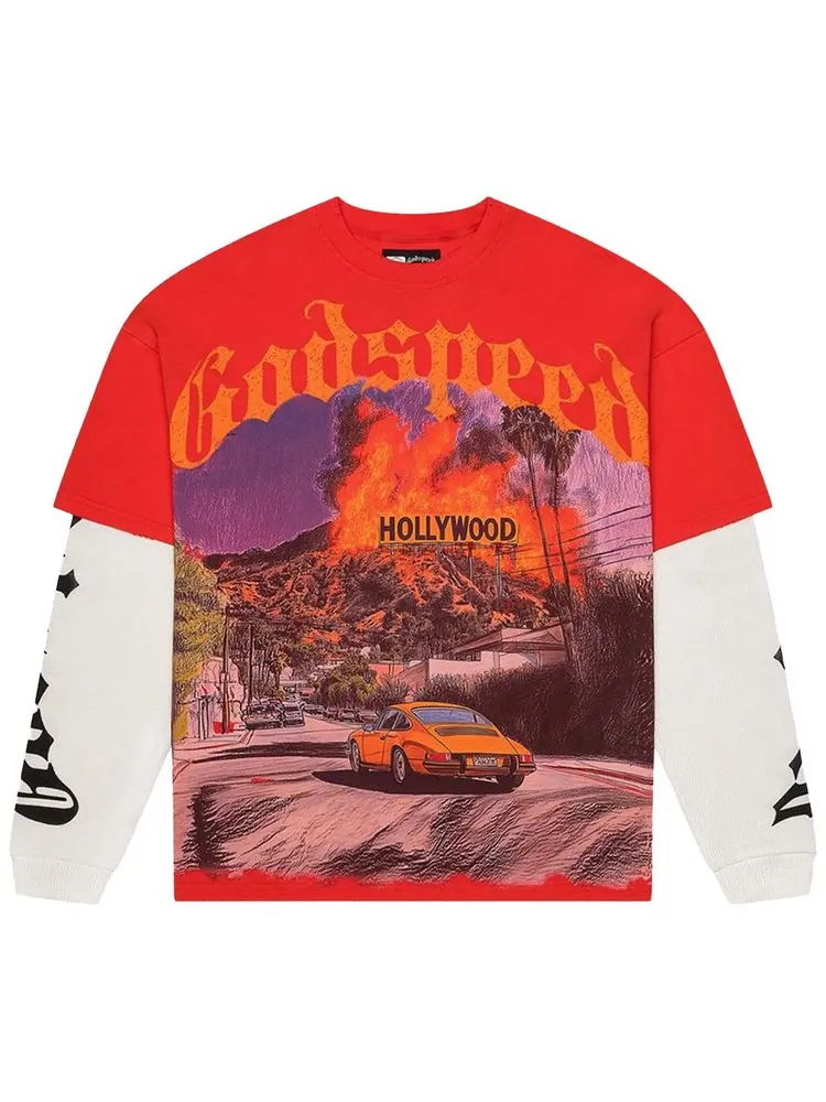Футболка Godspeed Los Scandalous Layered T-Shirt — изображение 1 из 2, красный