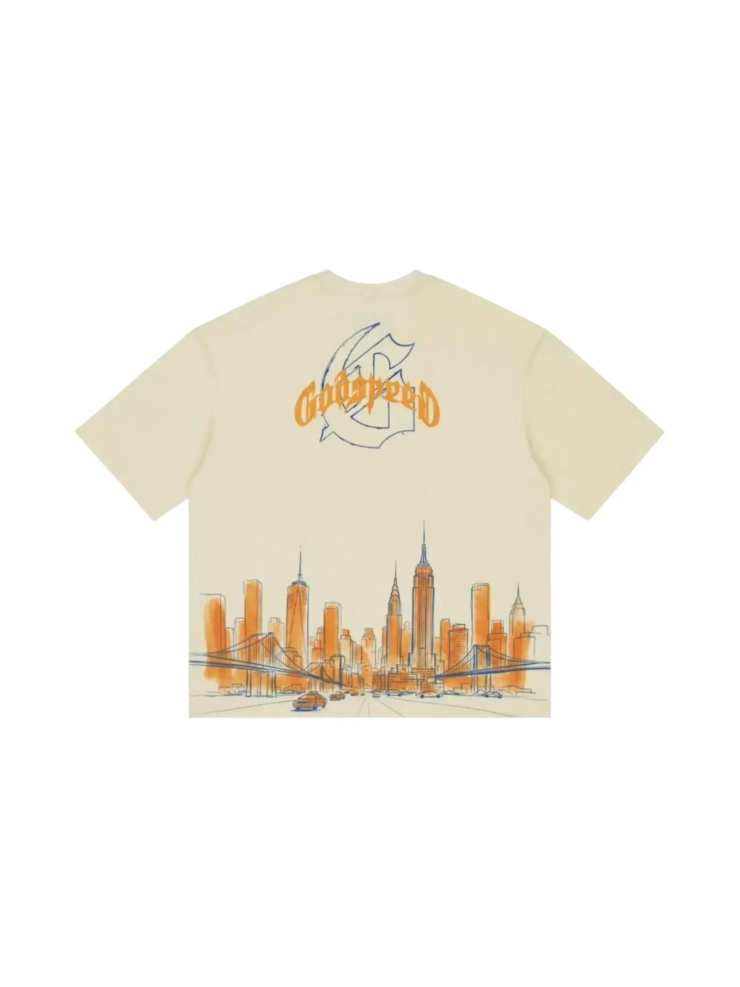 Футболка Godspeed New York Skyline — изображение 2 из 2, кость