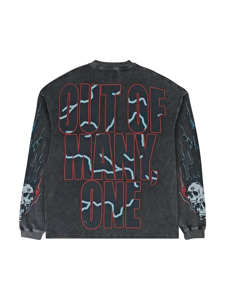 Футболка Godspeed Pit Stop Thermal Long-Sleeve T-Shirt 'Grey Wash' — изображение 2 из 3, серый