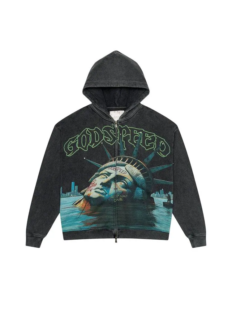 Худи Godspeed Sunken Liberty Zip Hoodie — изображение 1 из 2, серый