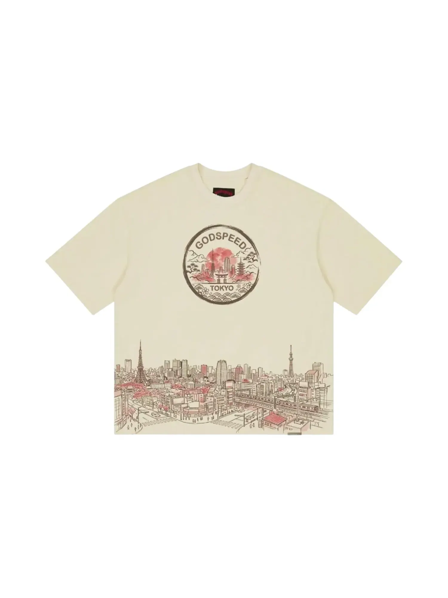 Футболка Godspeed Tokyo Skyline — изображение 1 из 2, кость