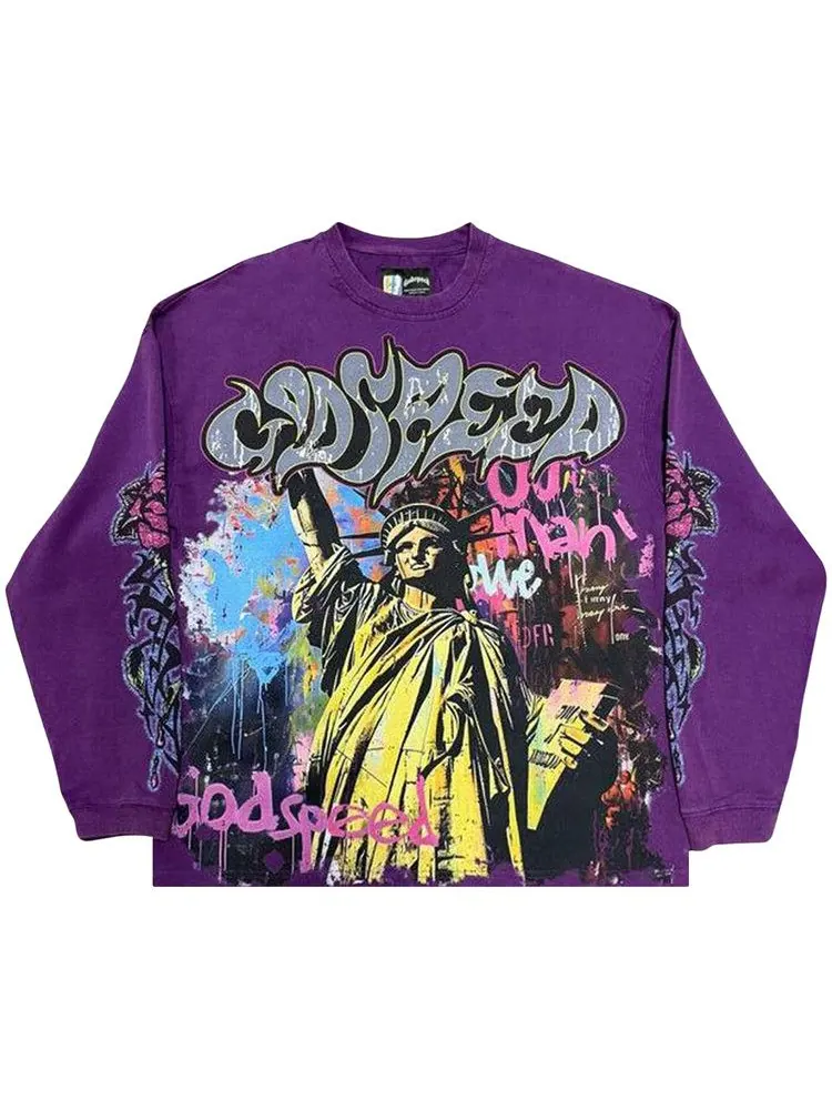 Футболка Godspeed Vandal Long-Sleeve T-Shirt — изображение 1 из 2, фиолетовый