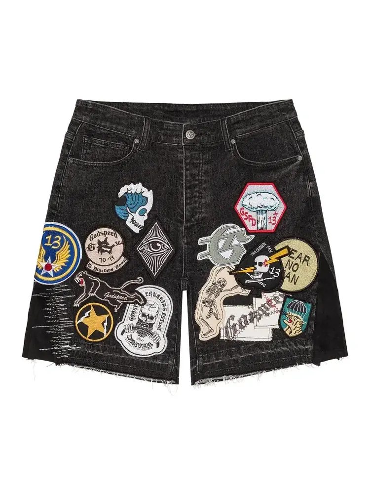 Джинсовые шорты Godspeed Patchwork Denim Shorts V2