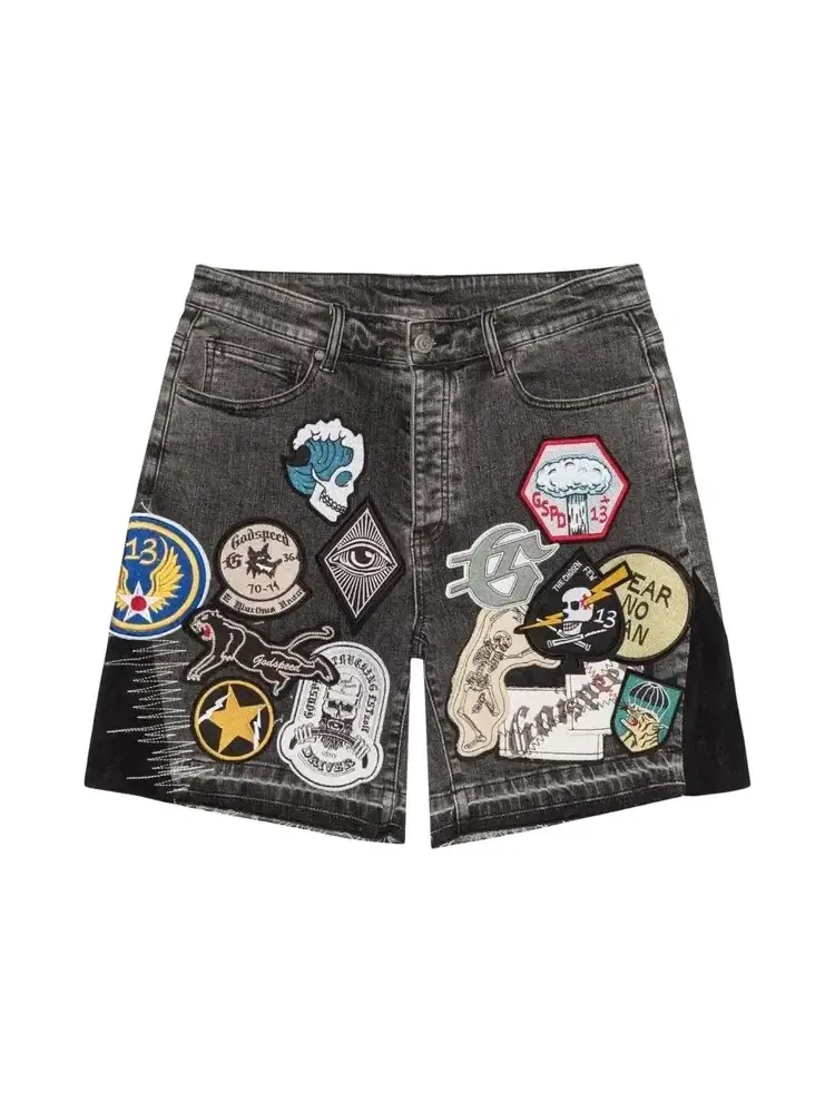 Джинсовые шорты Godspeed Patchwork Denim Shorts V2
