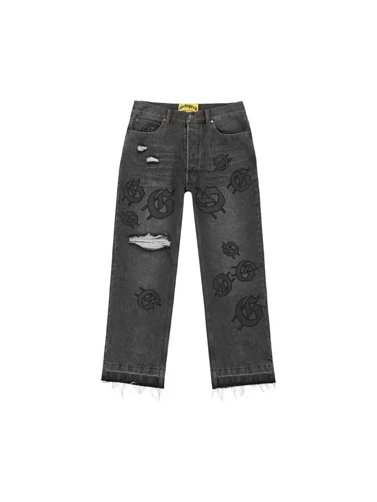 Джинсы подростковые Godspeed Scattered GS Logo Denim