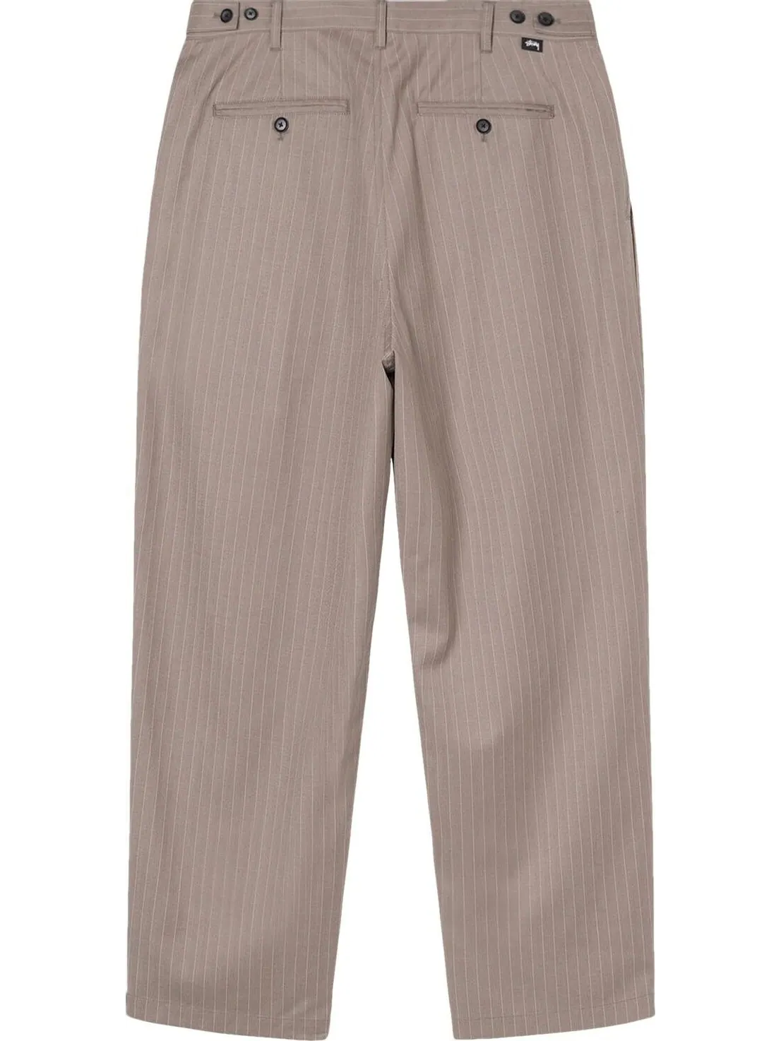 Брюки Stussy Striped Volume Pleated Trouser 'Light Brown' — изображение 2 из 2, коричневый