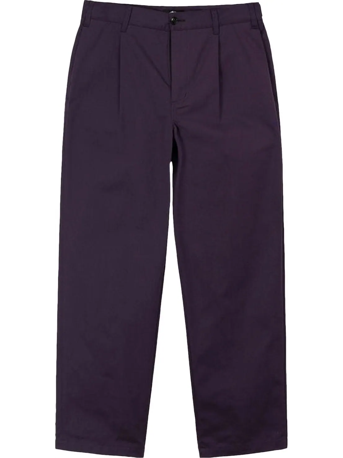 Брюки Stussy Twill Volume Pleated Trouser 'Grape' — изображение 1 из 2, фиолетовый