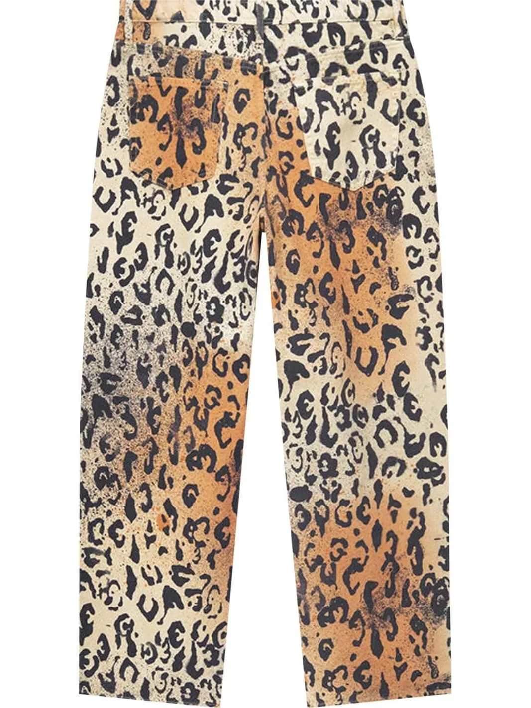 Джинсы Stussy Stencil Canvas Big Ol' Jeans 'Leopard' — изображение 2 из 2, коричневый