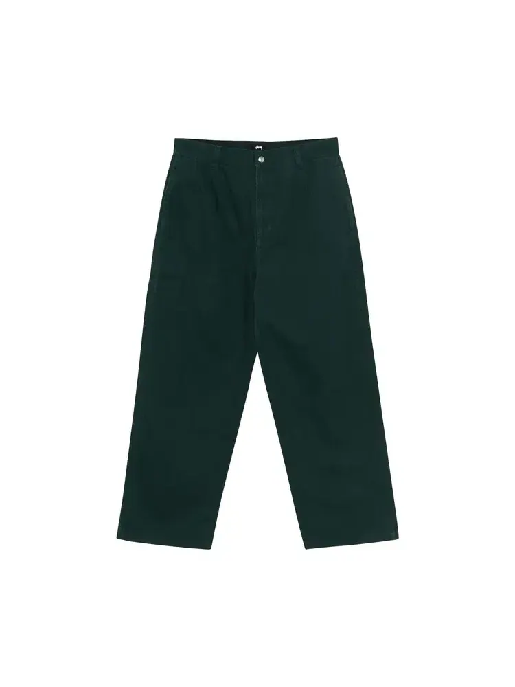 Брюки классические из саржи Stussy Workgear — изображение 1 из 1, зеленый
