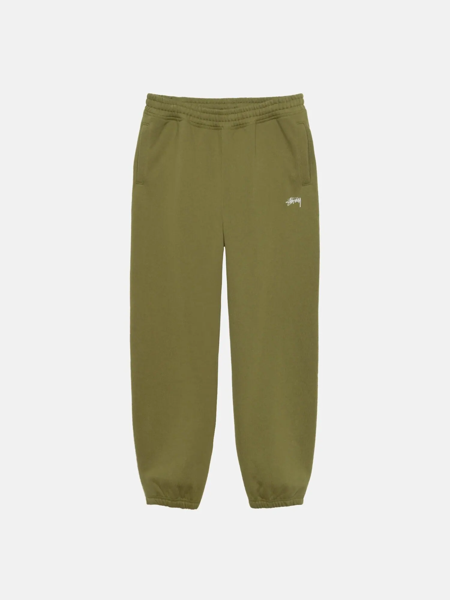Брюки спортивные Stussy Stock Logo — изображение 1 из 11, оливковый