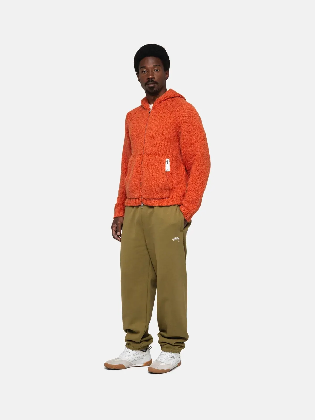 Брюки спортивные Stussy Stock Logo — изображение 7 из 11, оливковый