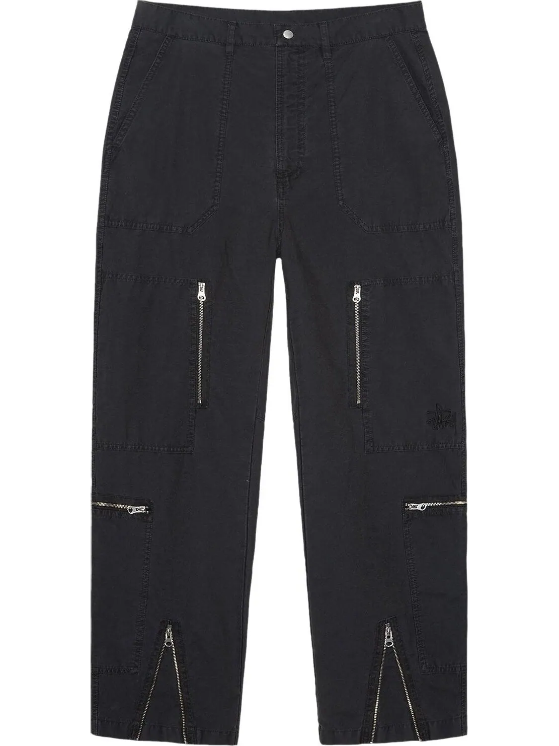 Брюки Stussy Pigment Dyed Ripstop Flight 'Black' — изображение 1 из 2, черный