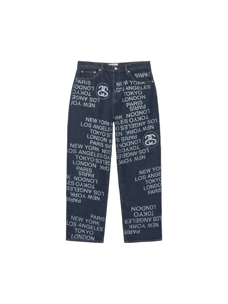 Джинсы Stussy Big Ol' City Link Denim Jean — изображение 1 из 1, синий