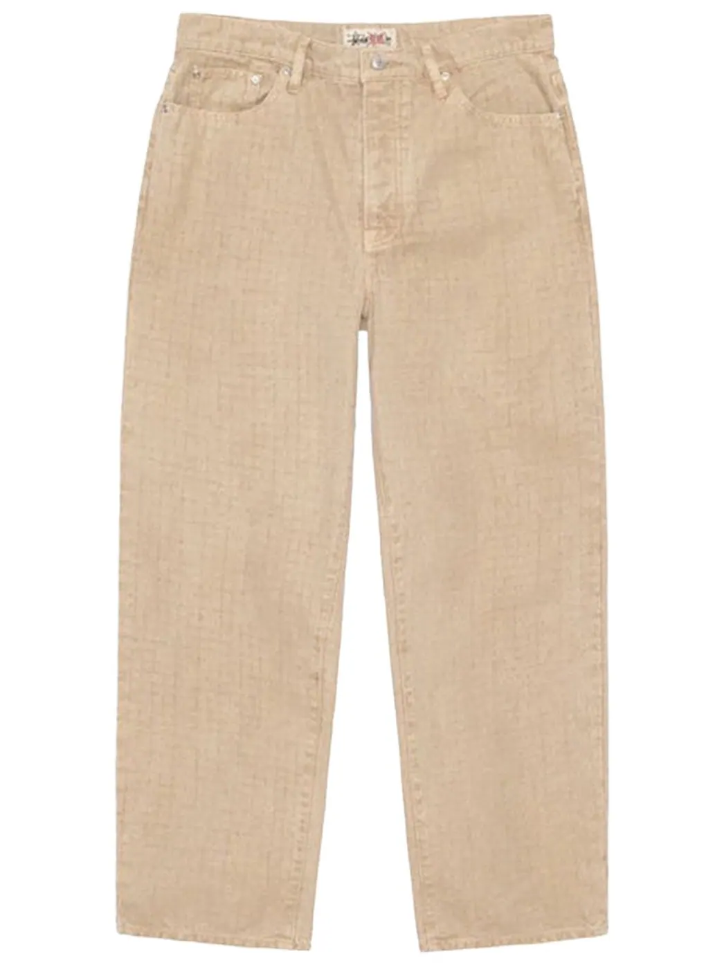 Джинсы Stussy Big Ol Needlepunch Canvas Jeans цвета хаки — изображение 1 из 2, бежевый