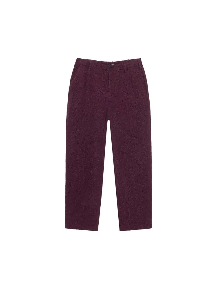 Брюки Stussy Relaxed Trouser Textured Wool — изображение 1 из 2, красный
