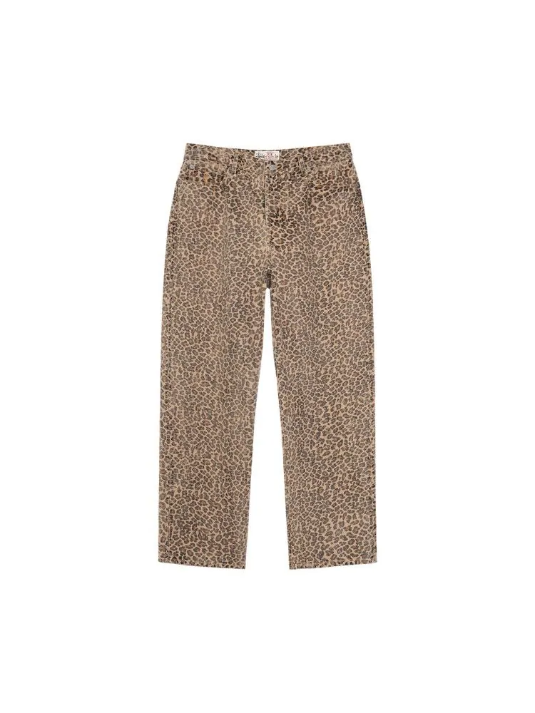Джинсы Stussy New Classic Jean Denim — изображение 1 из 1, леопардовый