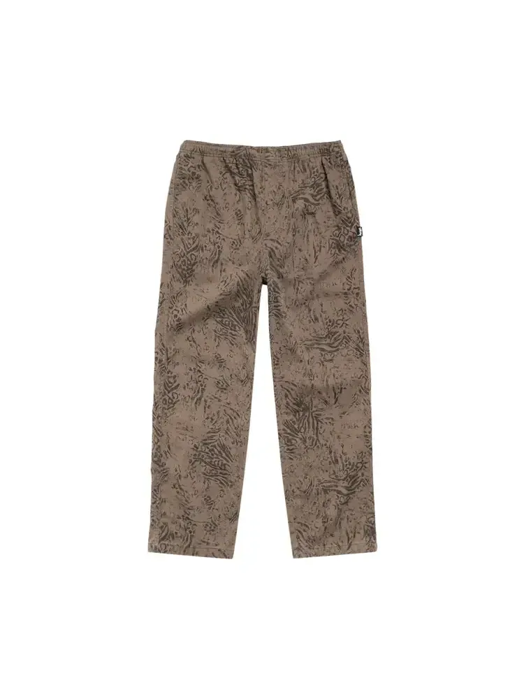 Пляжные брюки Stussy из хлопковой саржи 'Fossil' — 1