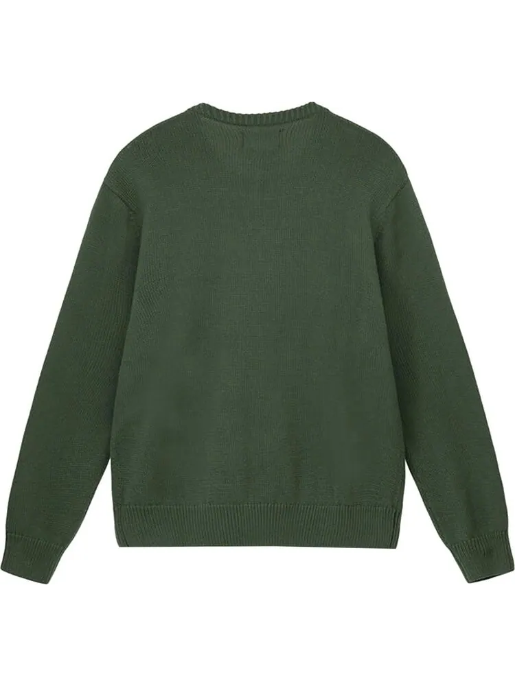 Свитер Stussy Curly S Sweater 'Green' — изображение 2 из 2, зеленый